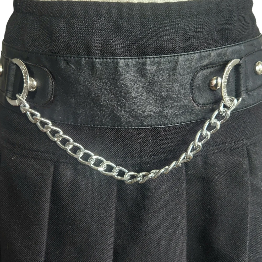 Royal Bones by TRIPP NYC Pleated Mini Skirt Black Size Small